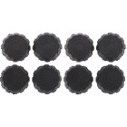 3m - lot de 8 patins caoutchouc amortisseur noir ø 40mm spécial electroménager