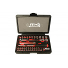 Mob - coffret douille 41 pcs 1/4 int. Mousse