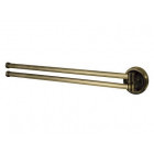Porte-serviette double pivotant en laiton antique