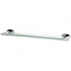 Tablette de salle de bain avec rebord chromé série side