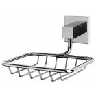 Porte savon mural panier rectangle chromé
