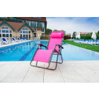 O'colors - fauteuil relax multi positions rose - structure pliable