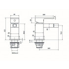 Mitigeur pour bidet chromé laiton massif Mitigeur pour bidet chromé laiton massif