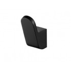 Porte serviette patère 1 crcochet noire satinée