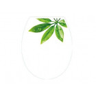 Abattant wc fantaisie design vert et blanc polypropylene 456 x 361 x 40 mm