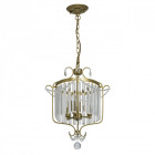 Suspension dorée crystal 3 ampoules 90 cm