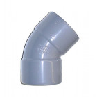 Coude Femelle / Femelle PVC - 45 - Diamètre 63 mm