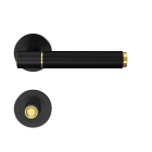 Poignée de porte Studio Select ER90B1 BAD 83 sur rosace 3 pièces pour condamnation - Cosmos noir - C. 7 mm - KARCHER DESIGN - ER90B1 BAD 83