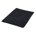 Tapis de salle de bain basic en coton 50 x 70 cm noir