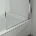 Pare baignoire pivotant 180°800x1400x6mm porte de baignoire, écran de baignoire, 6mm verre trempé anticalcaire