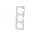 Plaque blanche triple verticale
