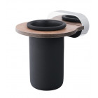 Support brosse à dent porte-gobelet serie bergen chromé et hpl 