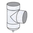 Té de tubage inox avec purge - Fuel - Ø 156/162
