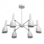 Plafonnier blanc techno 6 ampoules 40 cm