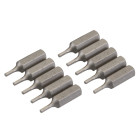 10 embouts 6 pans chrome-vanadium - 2 mm