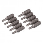10 embouts 6 pans chrome-vanadium - 3 mm