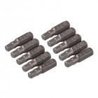 10 embouts 6 pans chrome-vanadium - 5 mm
