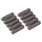 10 embouts 6 pans chrome-vanadium - 6 mm