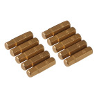 10 embouts dorés 6 pans - 6 mm