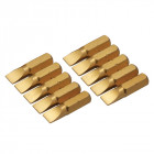 10 embouts dorés plats - 6 mm