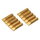 10 embouts dorés plats - 7 mm