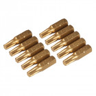 10 embouts dorés Torx - T27