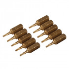 10 embouts dorés Torx - T7