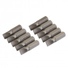 10 embouts plats chrome-vanadium - 6 mm