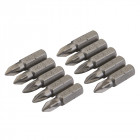 10 embouts Pozidriv chrome-vanadium - PZ1
