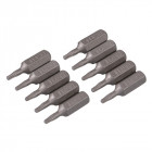 10 embouts Torx chrome-vanadium - T8