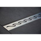 Caniveau de douche italienne inox - 100 cm modèle vagues