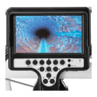 Caméra inspection canalisation - 30 m - 12 led - écran ips de 7 pouces - avec support métallique 