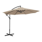 Parasol déporté rond diamètre 300 cm inclinable parasol excentré parasol de jardin crème 