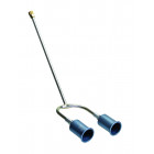 Double godet titane Ø 50, puissance 100 kW + col 550 mm