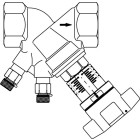 Robinet d'équilibrage OVENTROP Hydrocontrol VTR - PN 25 DN 20 - Filetage femelle des deux côtés avec 2 prises de pression - 1060206