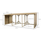 Abri bûches en bois xxl