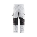 Pantalon Peintre +stretch Blanc/Gris-Foncé 10951330 - Taille au choix