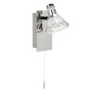 Applique flute, chrome et acrylique, 1 ampoule