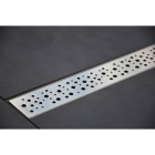 Caniveau de douche italienne inox – 110 cm modèle bulles