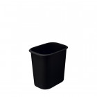 Corbeille Poubelle Papier Bureau Chambre noire capacité 14 litres anti feu