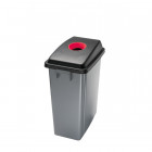 Corbeille polypropylène haute densité grise serie office capacité 60 litres