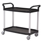 Chariot grand modèle 808LE, 2 plateaux, noir, 1100x520x950mm