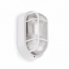 Aplique murale de jardin blanche ovalo 1 ampoule