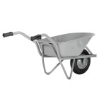 Brouette de chantier très robuste, roue pneumatique, capacité 80 litres