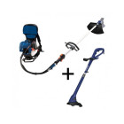 Hyundai lot débrousailleuse à dos 52 cm3 + coupe bordure 350 w