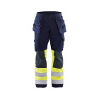 Pantalon artisan multinormes Marine/Jaune-Fluo 14791514 - Taille au choix