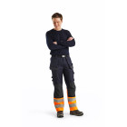 Pantalon multinormes inhérent avec poches flottantes Marine/Orange-Fluo 14891513 - Taille au choix