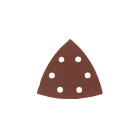Lot de 8 patins triangulaires auto-agrippant corindon 94 x 94 mm Gr. 120 - 6 trous pour bois et métal - LEMAN - 094094.06.83