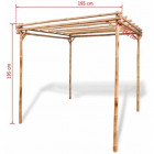 Vidaxl pergola bambou 195 x 195 x 195 cm