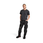 Pantalon artisan stretch Gris-Foncé/Noir 15541860 - Taille au choix